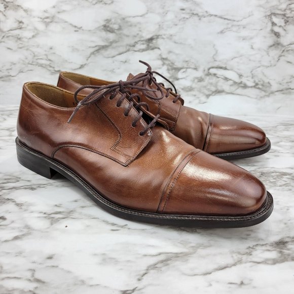 Johnston & Murphy Shoes Johnston Murphy Novick Brown Cap Toe Lace